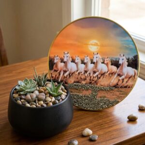 7 HORSES WITH SUN