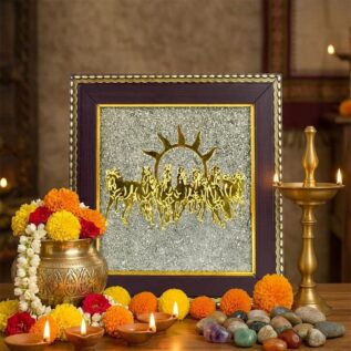 7 HORSES WITH SUN PYRITE