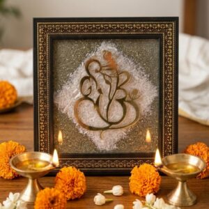 GANESH JI & SELENITE PLATE